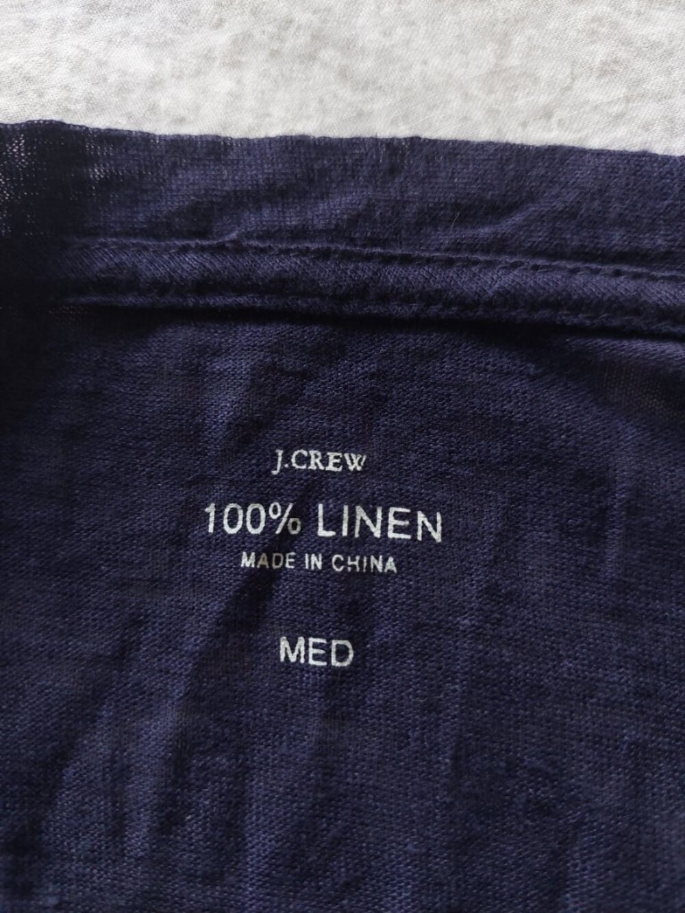J.Crew Wome's M 100% Linen V-Neck Long Cardigan lightweight navy blue - Picture 3 of 5